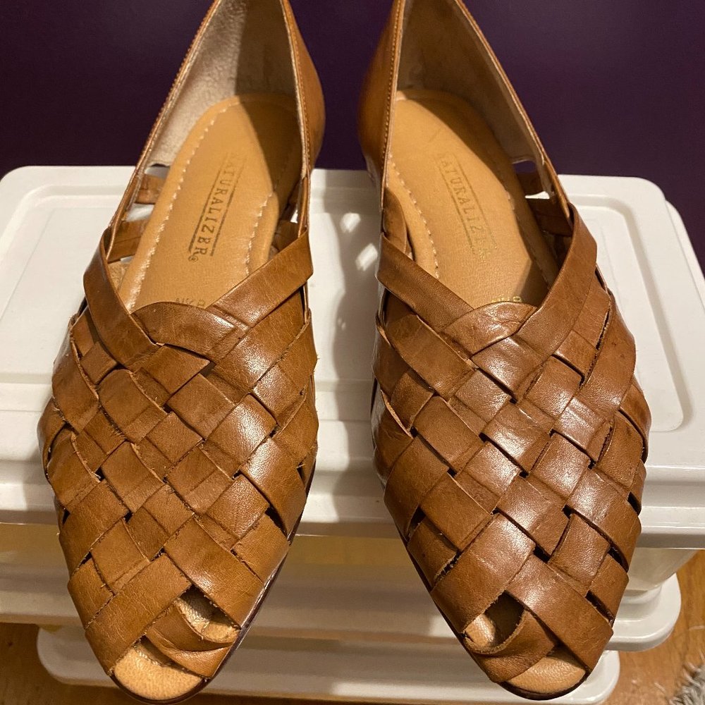 Naturalizer Brown Leather Sandals Size 8.5N